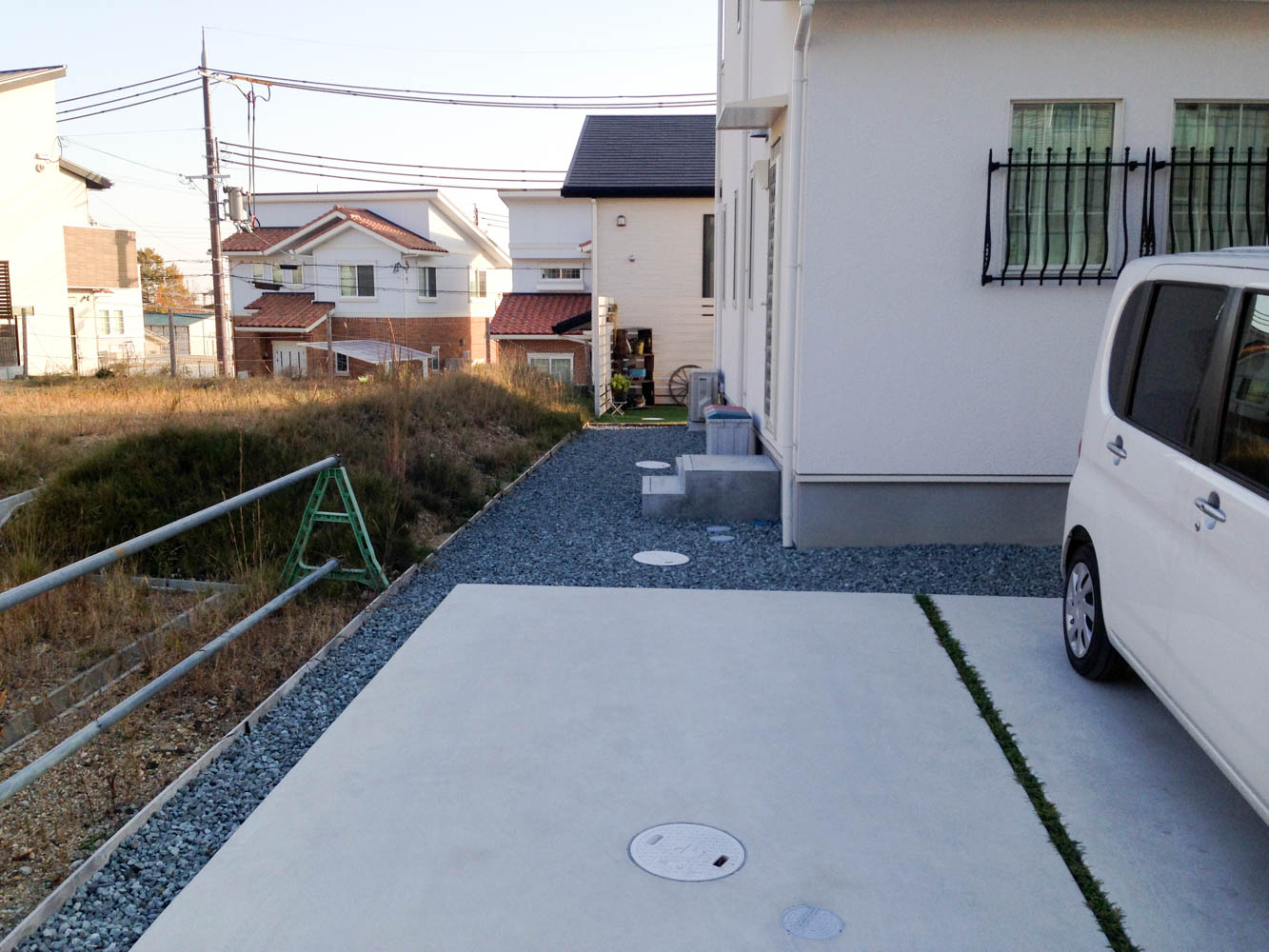 オープン外構の門柱