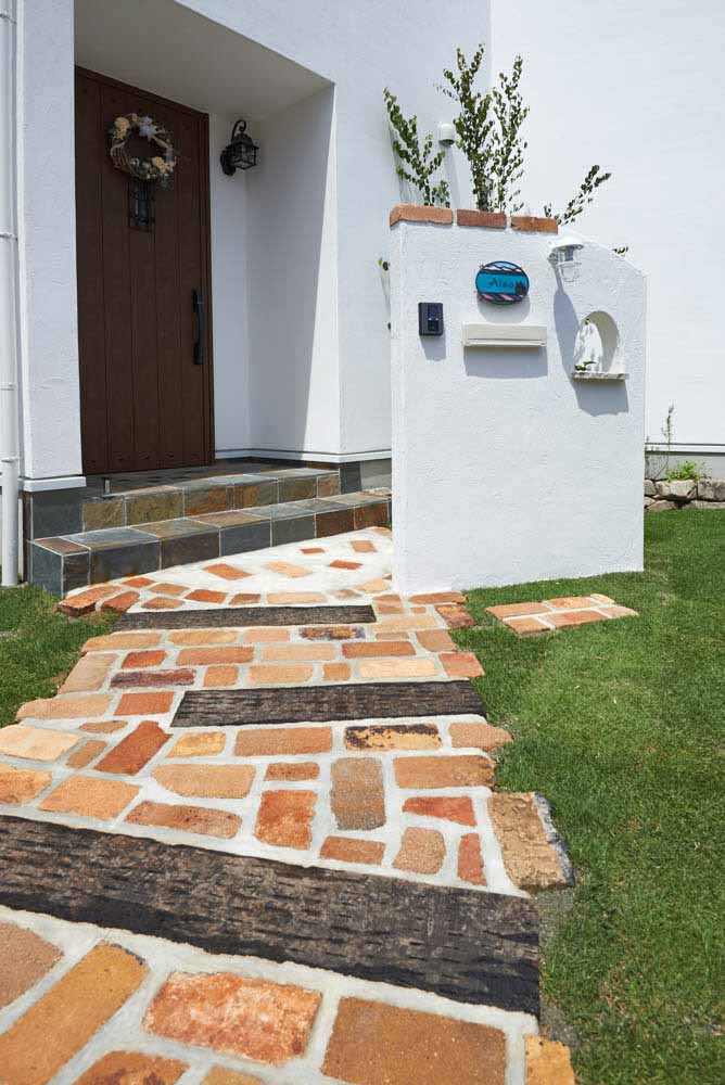 オープン外構の門柱