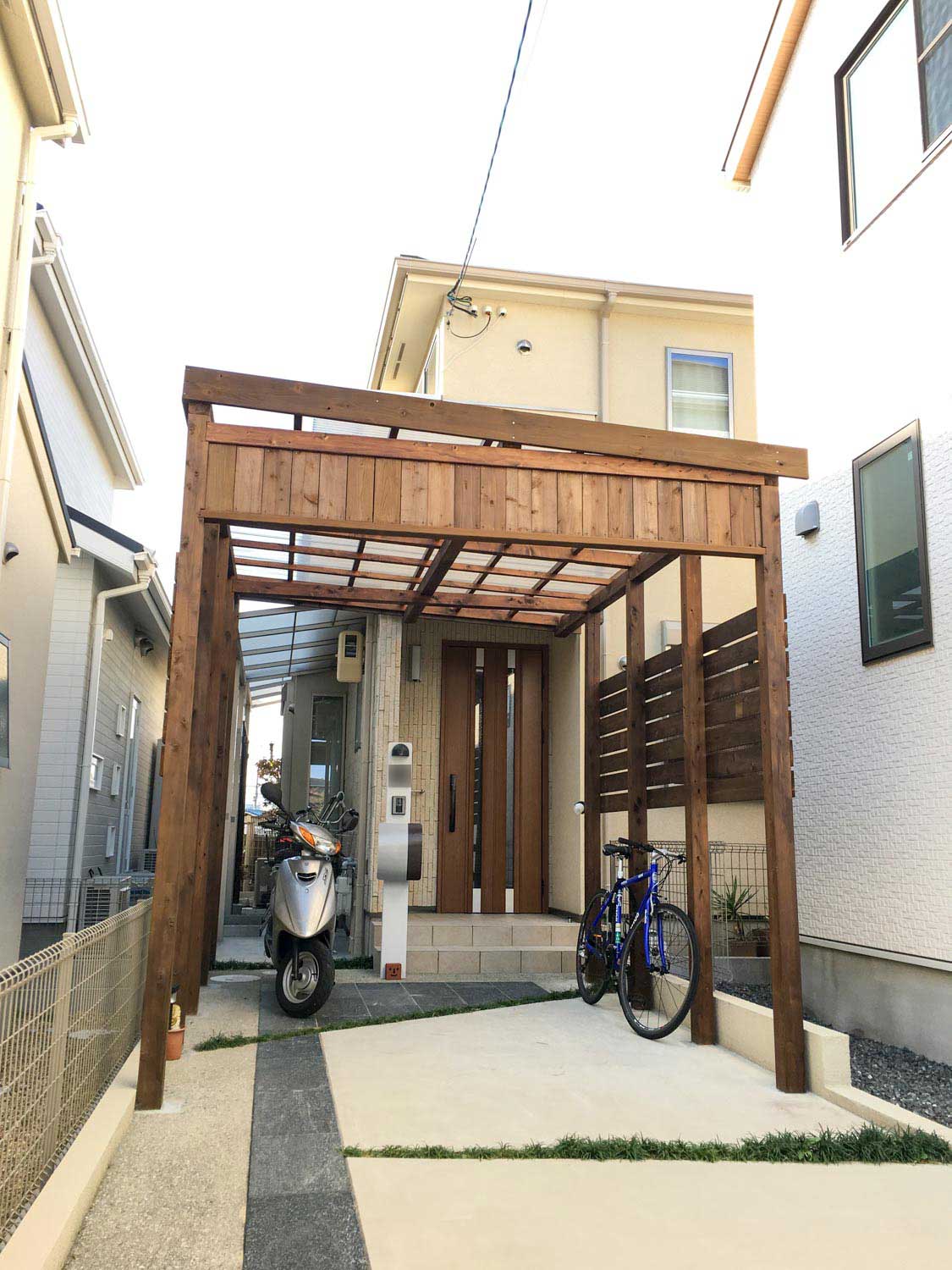 旗地の通路をサイクルポートとして有効利用する