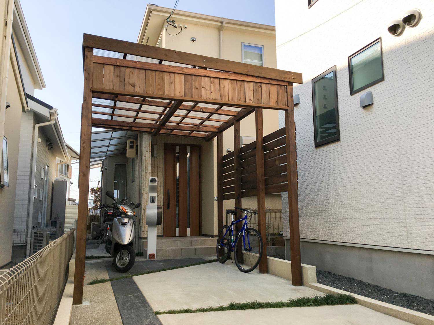 旗地の通路をサイクルポートとして有効利用する