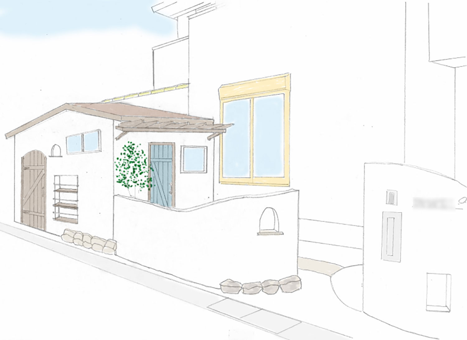 小屋と自転車置き場とサンルーム