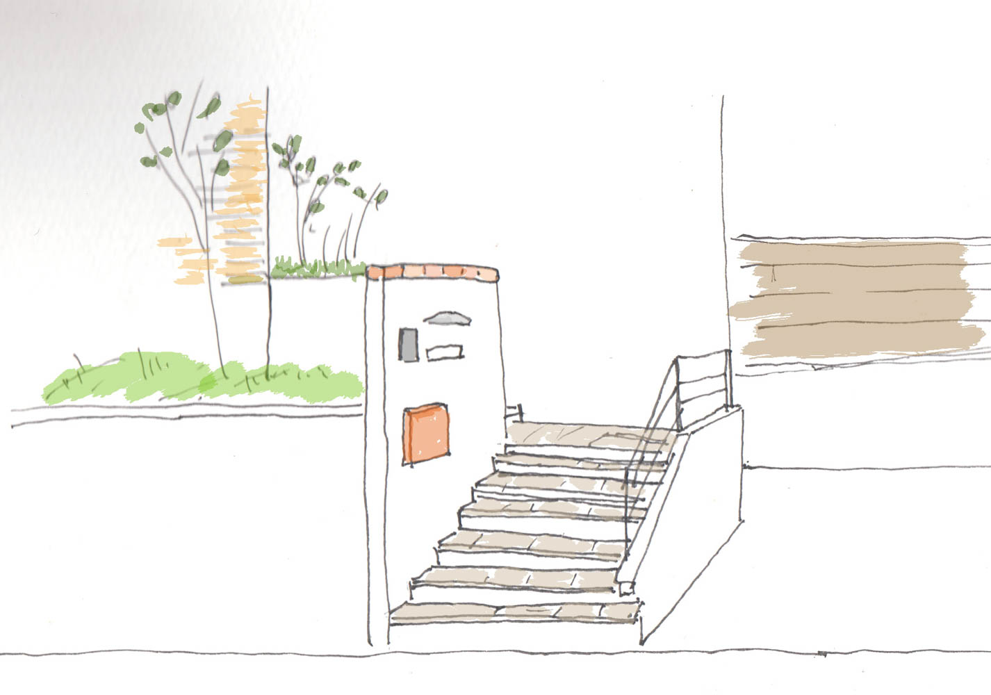 高台の新築住宅の問題点を外構で解決する