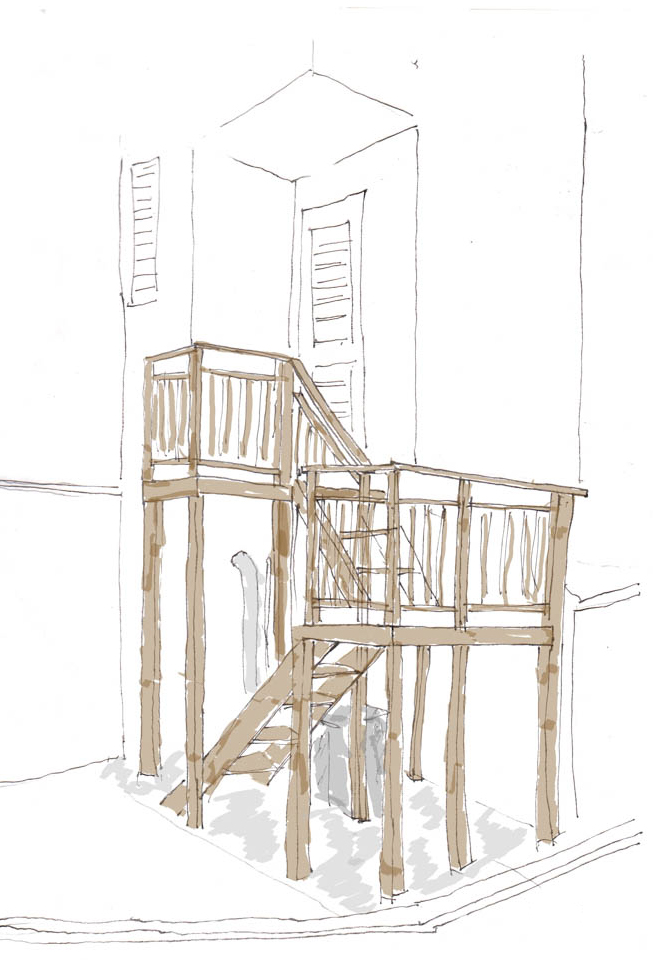 高台の新築住宅の問題点を外構で解決する