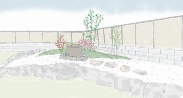 大きな日本庭園跡を使いやすい庭にリフォーム