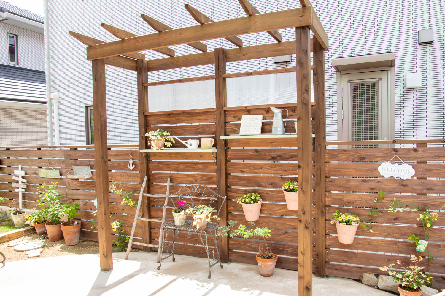 目隠しのための工事