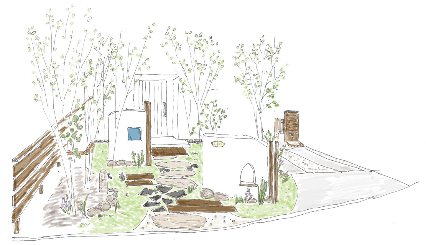 小さな雑木風のナチュラルガーデン