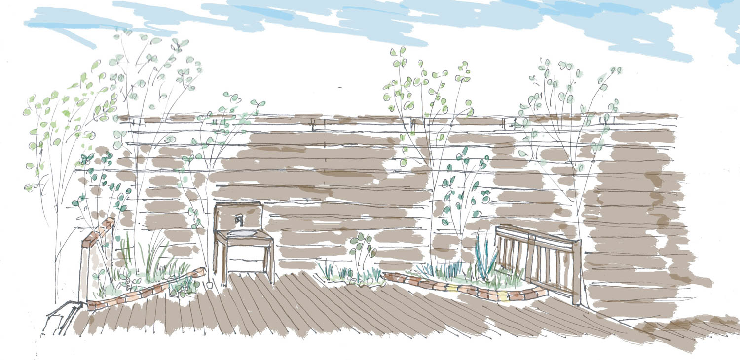 使用頻度の少ない庭をウッドデッキガーデンにリフォーム＠羽曳野市