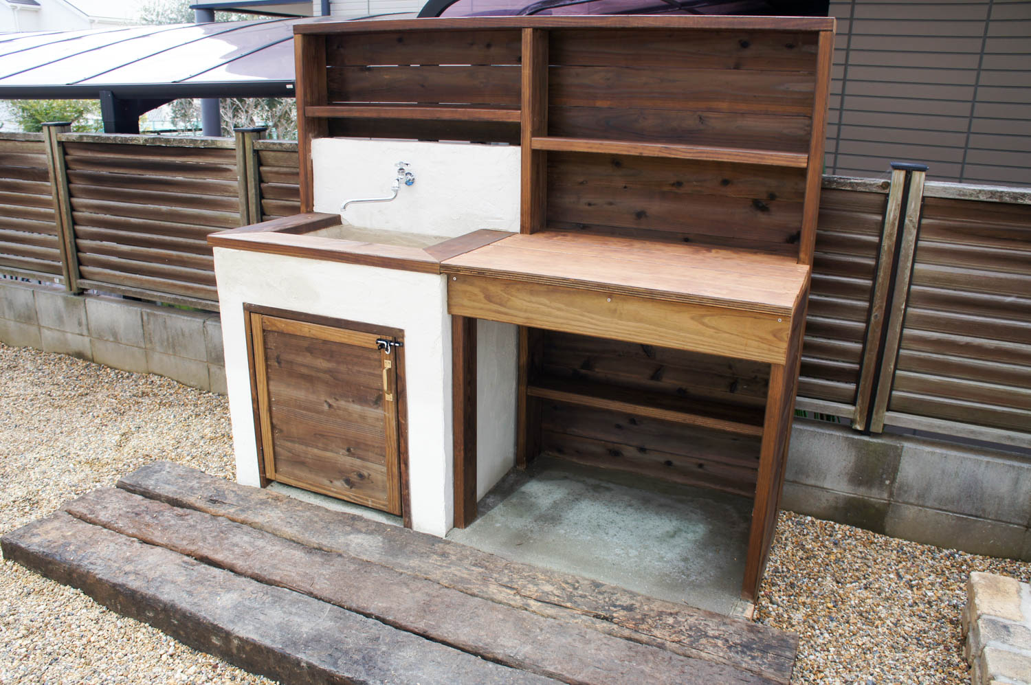 盆栽を楽しむための庭にリフォーム