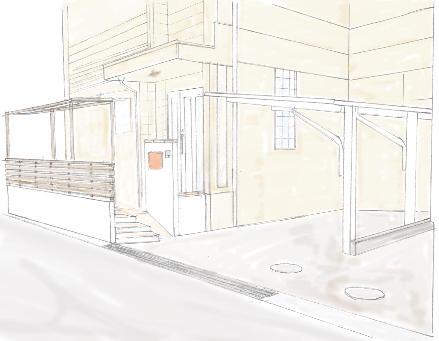 玄関前のリフォーム外構