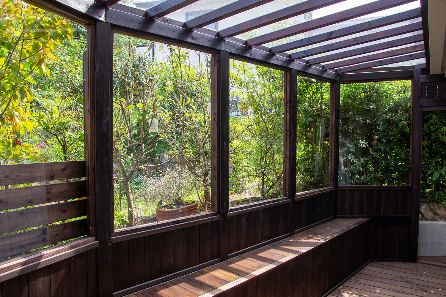 ウッドデッキをテラスハウにリフォーム