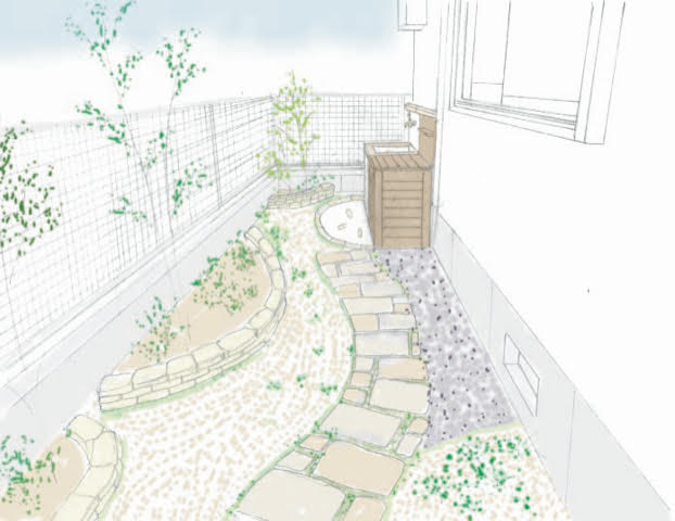 室外機カバーとシンクを一体化