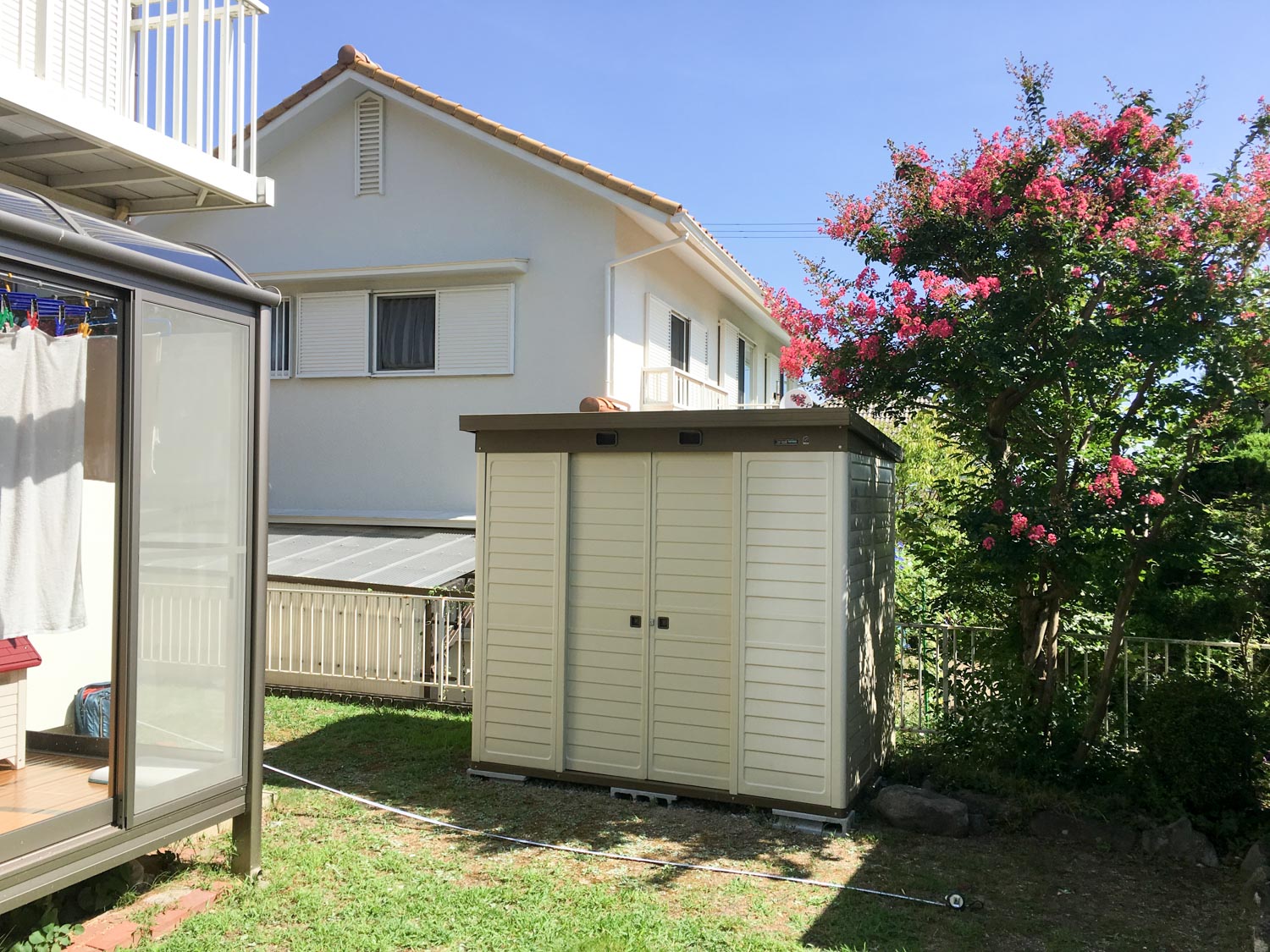 物置を自転車小屋にリフォーム