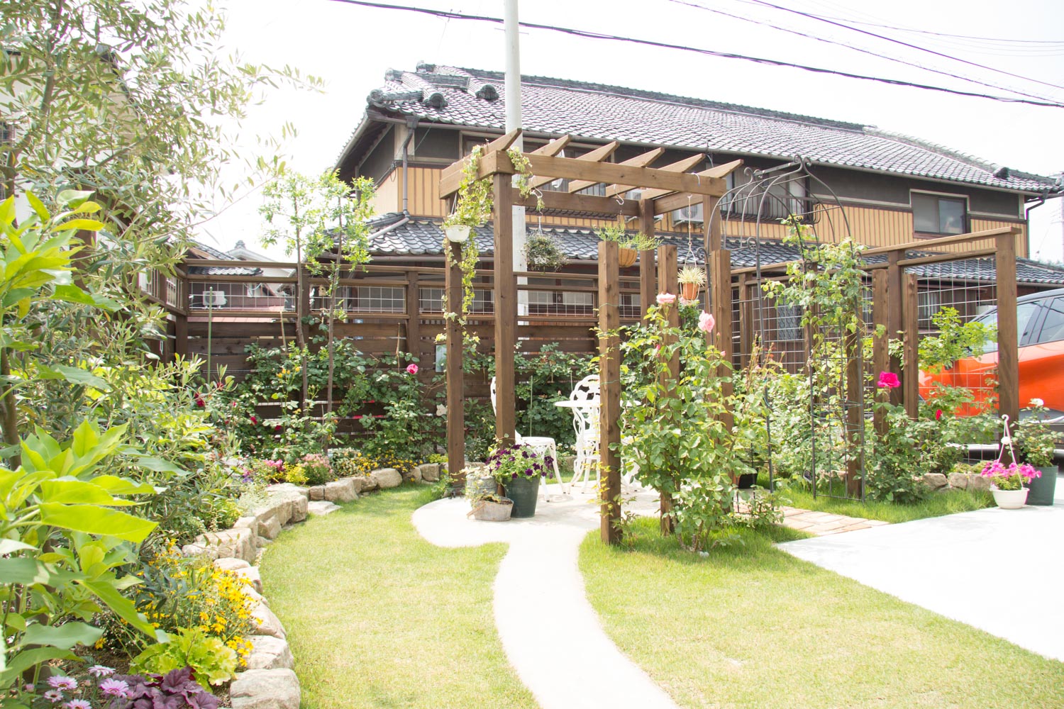 バラと家庭差延を楽しむ