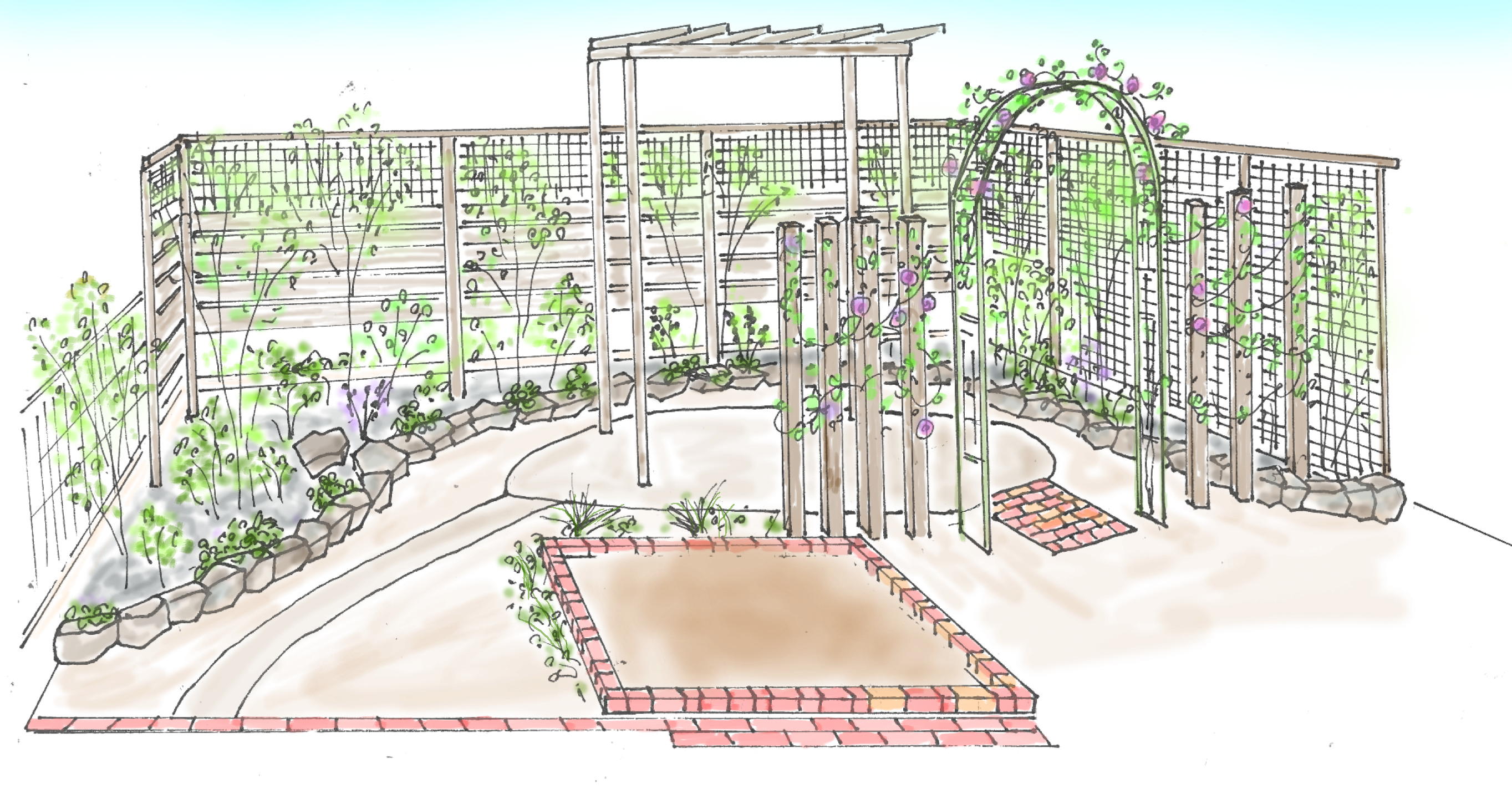 バラと家庭差延を楽しむ