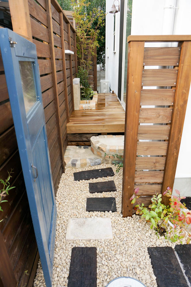 駐車場と庭の共生