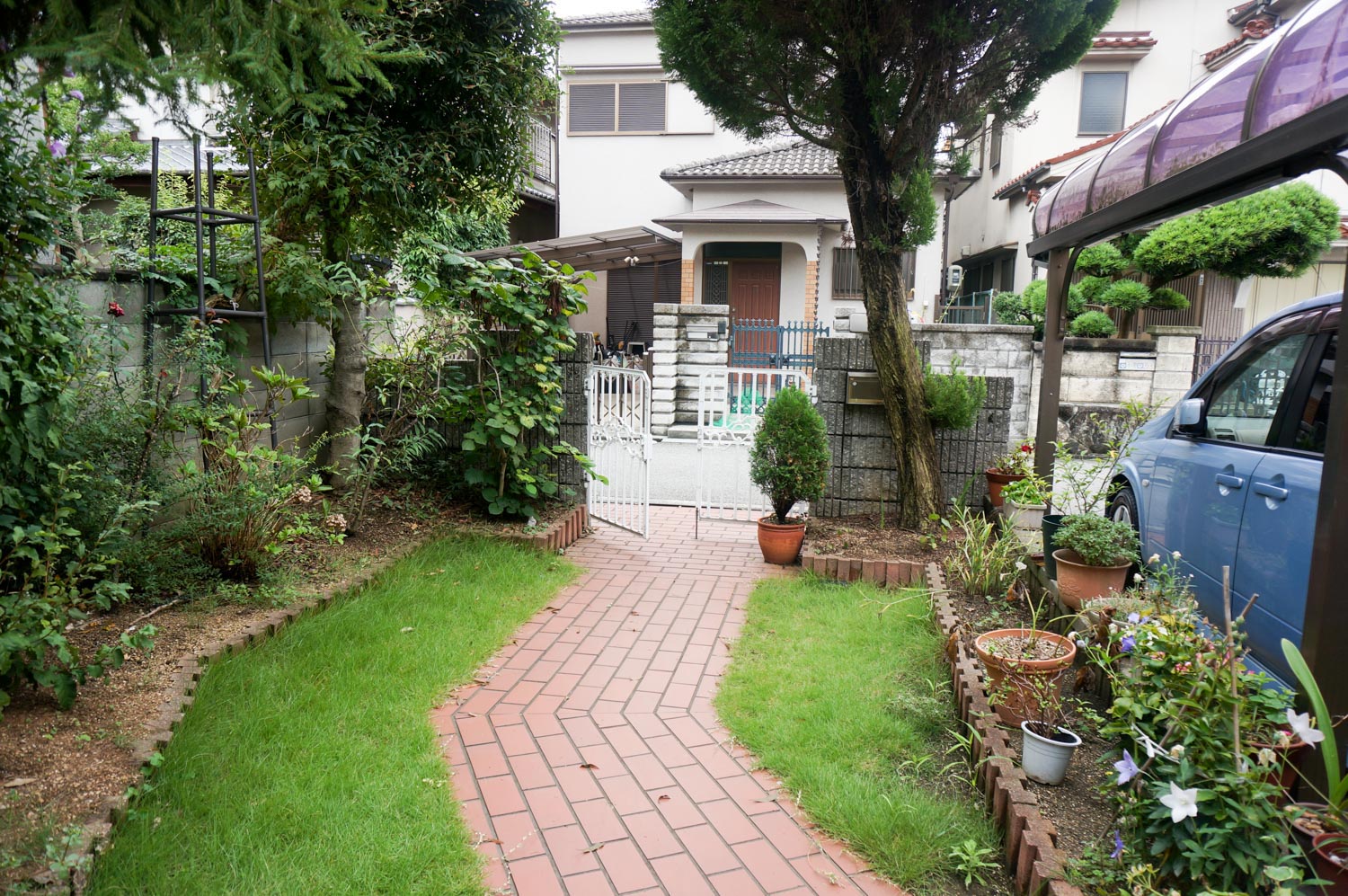 家族の思い出の木を移植したリフォーム