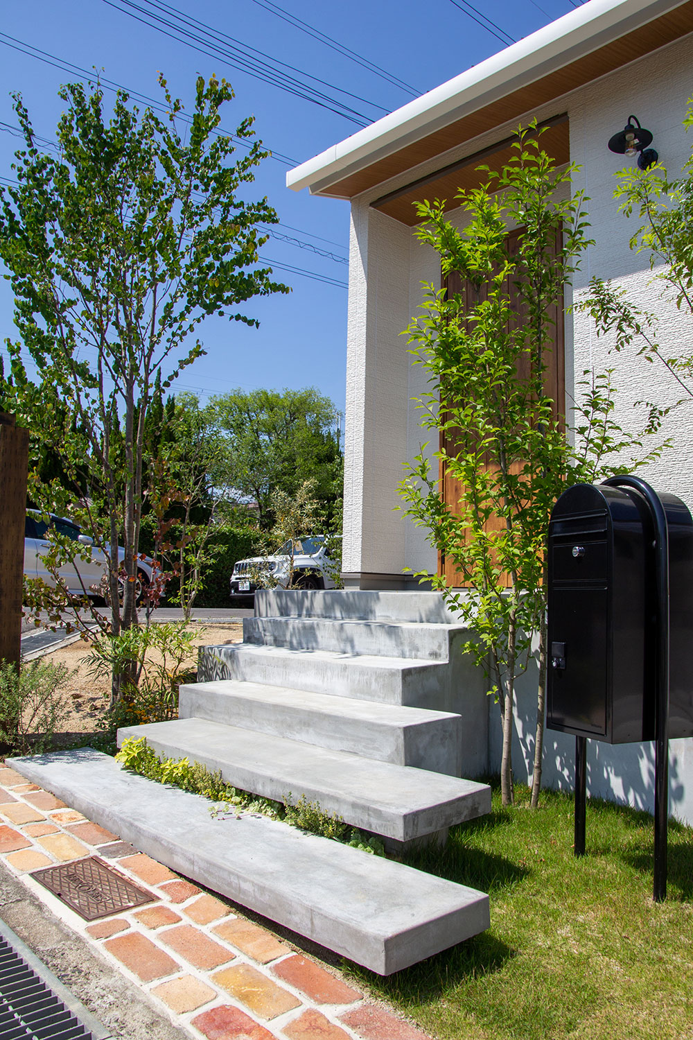 シンクつき木製自転車置き場